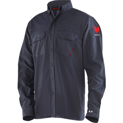 DRIFIRE® Flame Resistant 4.4 Work Shirt, M, Navy Blue, DF2-CM-450C-LS-NB-MD