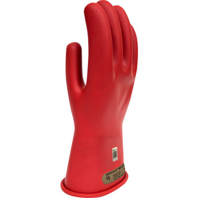 ArcGuard® Class 00 Rubber Voltage Gloves, Red, Size 11, GC00R11