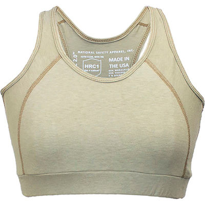 National Safety Apparel® FR Control 2.0 Women's Sports Bra, XL, Tan, FRBRAJKXL
