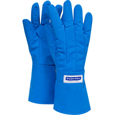 National Safety Apparel® Waterproof Mid-Arm Length Cryogenic Glove, Medium, Blue, G99CRBEPMDMA