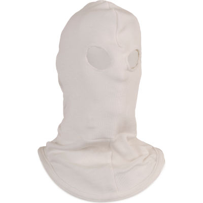 CARBON ARMOUR™ High Heat Knit Hood with Eyeholes in Nomex, OSFM, White, H41NK