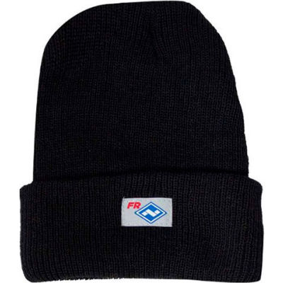 National Safety Apparel® Flame Resistant Knit Winter Hat, 13 x 8-1/4", Black, HNC2BKLG