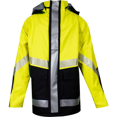 HYDROlite™ Flame Resistant Hi-Vis Storm Jacket, ANSI Class 3, Type R, Yellow/Black, 3XL