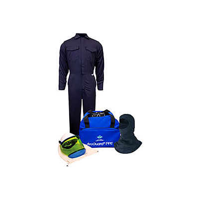 ArcGuard® KIT2CV08NGB2X 8 cal/cm2 Arc Flash Kit with FR Coverall and Balaclava, 2XL, No Gloves
