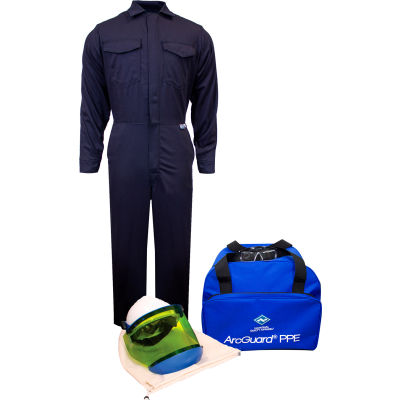 ArcGuard® KIT2CV08NG, MD 8 cal/cm2 Arc Flash Kit with FR Coverall, MD, No Gloves