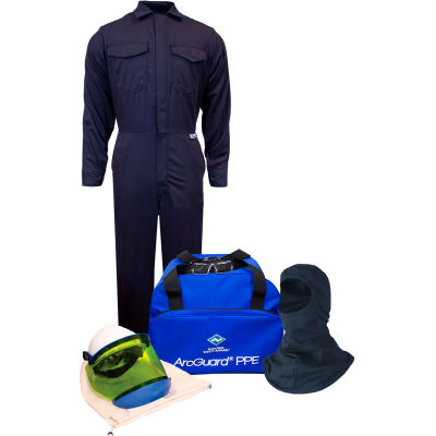 ArcGuard® KIT2CV11NGB3X 12 cal UltraSoft Arc Flash Kit FR Coverall & Balaclava, 3XL, No Gloves
