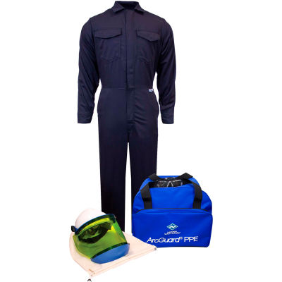 ArcGuard® KIT2CV11NGMD 12 cal/cm2 UltraSoft Arc Flash Kit with FR Coverall, MD, No Gloves