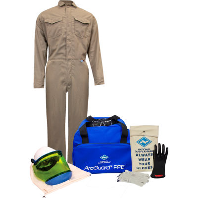 ArcGuard® KIT2CVPR08MD09 8 cal DuPont Protera Arc Flash Kit w/ FR Coverall, MD, Glove Size 09