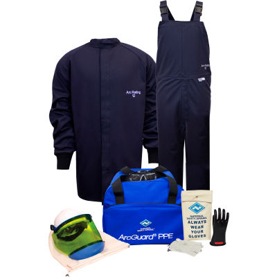 ArcGuard® KIT2SC113X12 12 cal Arc Flash Kit W/Short Coat & Bib Overall in UltraSoft, 3XL, Sz 12
