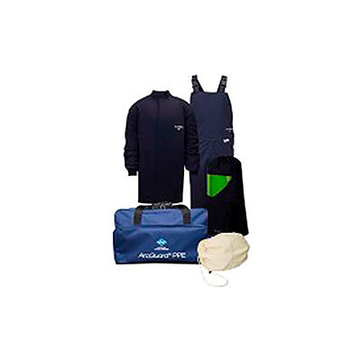 ArcGuard® KIT4SC40NG2X 40 cal Compliance Arc Flash Kit Short Coat & Bib Overall, 2XL, No Gloves