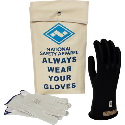 ArcGuard® Class 00 ArcGuard Rubber Voltage Glove Kit, Black, Size 8, KITGC00B08