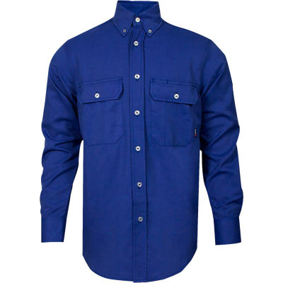 TECGEN CC™ 6 oz. Flame Resistant Work Shirt, M-LN, Royal Blue, SHR-DWWS02-RBMDLN