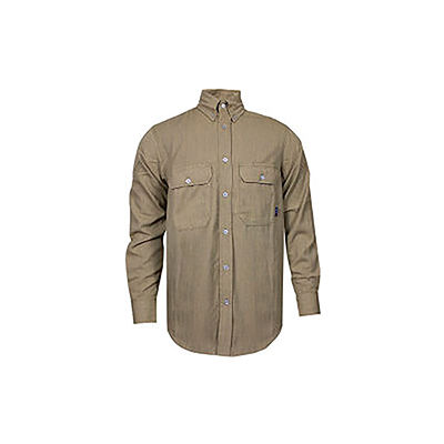 TECGEN CC™ 6 oz. Flame Resistant Work Shirt, M-LN, Tan, SHR-DWWS02-TNMDLN