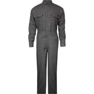 TECGEN Select® 8 cal Flame Resistant Coveralls, M, Gray, TCG02150861