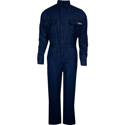 TECGEN Select® 8 cal Flame Resistant Coveralls, 3XL, Navy, TCG02160877