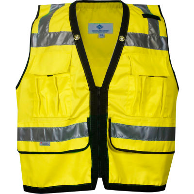 VIZABLE® Hi-Vis Heavy Duty Tablet Survey Vest, ANSI Class 2, Type R, 2XL, Yellow