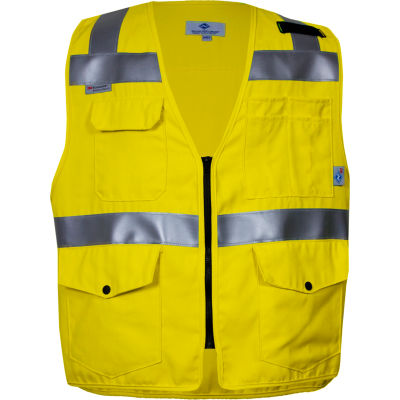 VIZABLE® Flame Resistant Survey, ANSI Class 2, Type R, XL, Yellow