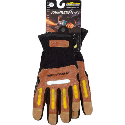 PIP Maximum Safety® Journeyman KV, Professional Workman's Glove, Brown, L, 1 Pair