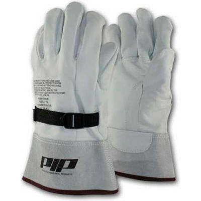 PIP Top Grain Goatskin Leather Protector For Novax® Gloves, White, Size 10