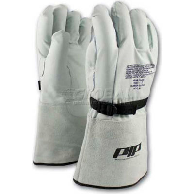 PIP Top Grain Goatskin Leather & Nylon Protector For Novax® Gloves, Orange & White, Size 11