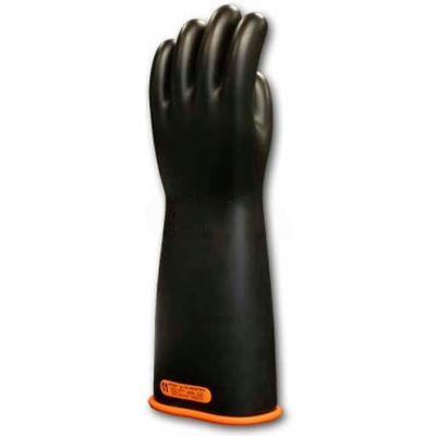 PIP Electrical Rated Gloves, Two Tone, Black W/Orange Inner Color, Class 4, 18"L, Size 11