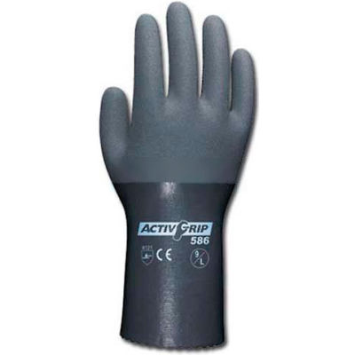PIP Micro-Finish Grip Nitrile Coated Gloves, 56-AG586, M, Gray, 12 Pairs