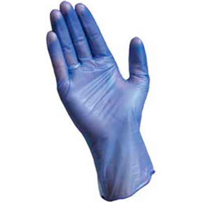 PIP Ambi-Dex® 64-V77BPF Industrial Grade HD Vinyl Gloves, 5 Mil, Powder-Free, M, Blue, 100/Box