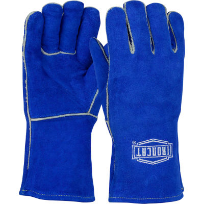 Ironcat Insulated Select Cowhide Welding Gloves, Blue, Women's, All Leather - Pkg Qty 12