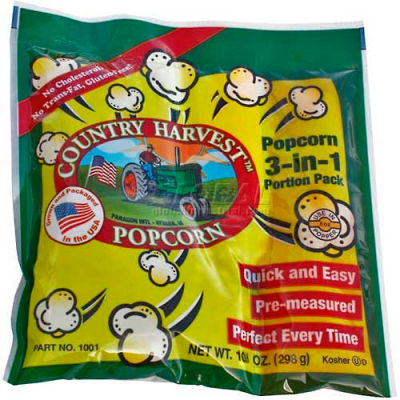 Paragon 1101 Country Harvest Tri-Pack for 8oz Poppers, 40 Portion Packs 