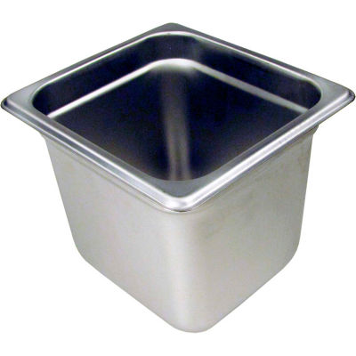 Paragon 5066 - 1/6 Size Steam Table Pans, Anti-Jam, Stainless Steel, 24 Gauge, 6" Deep