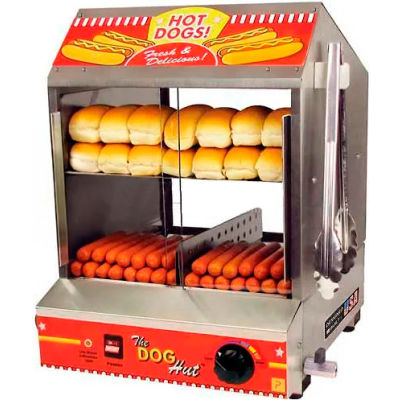 Paragon 8020 Dog Hut Hot Dog Steamer And Merchandiser, 175 Hot Dogs/40 Buns 120V