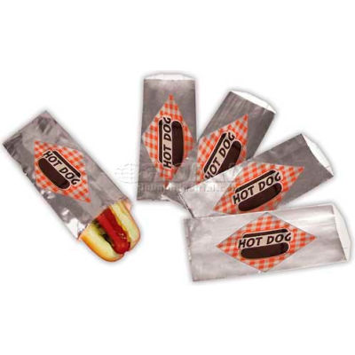 Paragon 8054SC, Hot Dog Bags, Foil, 250/Split Case