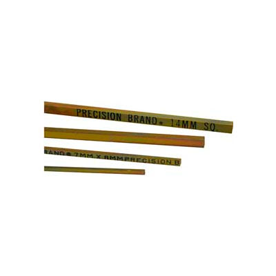 10mm x 16mm Metric Keystock, Gold Dichromate Finish, 12" Length (Pack of 4)