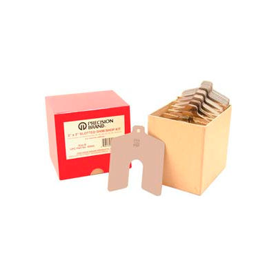 Size B 3" x 3" Stainless Steel Slotted Shim, 80 Piece Shop Kit - Made In USA