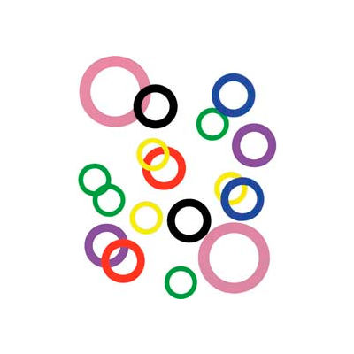 1-1/2" I.D. x 2-1/8" O.D. x 0.025" Plastic Color Coded Arbor Shim (Pack of 10) - Made In USA