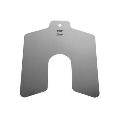 125mm x 125mm x 1mm Stainless Steel Metric Slotted Shim (Pack of 10) - Made In USA