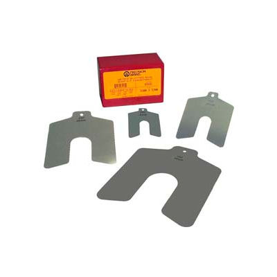 100mm x 100mm Stainless Steel Metric Slotted Shim, 100 Piece Shop Kit - Made In USA