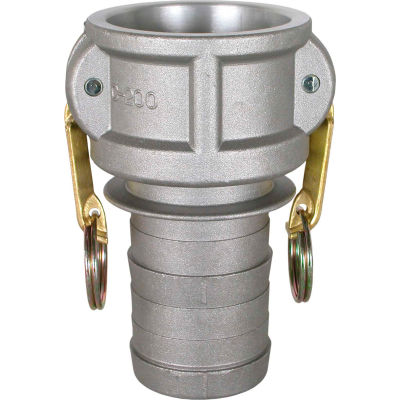2" Aluminum Camlock Fitting - Male Barb x Female Coupler Thread