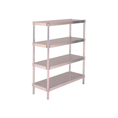 Prairie View A204824-3, Equipment Stands, 3-Shelf Shelving Unit, 20"W x 48"H x 24"L, Aluminum