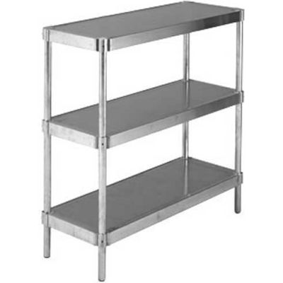 Prairie View A244824-3, Equipment Stands, 3-Shelf Shelving Unit, 24"W x 48"H x 24"L, Aluminum