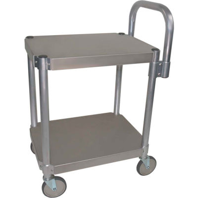 Prairie View AUC2448, Utility Cart, 2-Shelf, 24"W x 36"H x 48"D, Aluminum