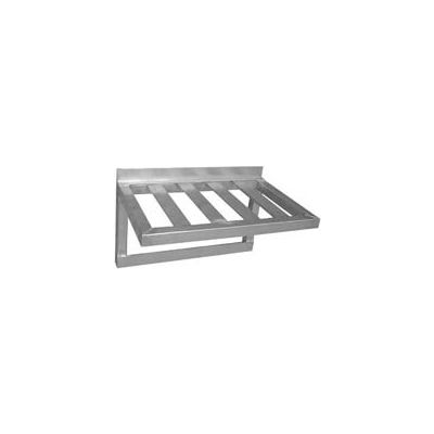 Prairie View TBWS2060PH, Pot Rack Wall Shelf, 20"W x 15-3/4"H x 60"L, Aluminum