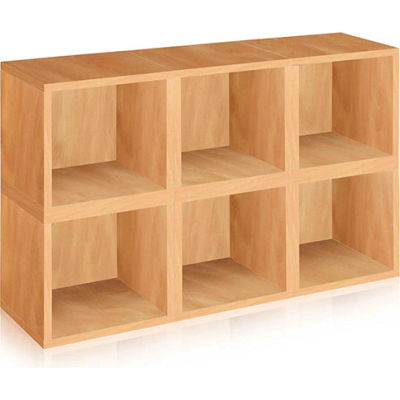 Way Basics Stackable Modular Storage 6 Cubes, Natural