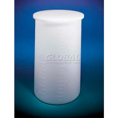 Saint Gobain HDPE Heavyweight, 275 Gal., Cylindrical Tank w/Cover, 42"Dia. x 49"H, 1/4"Wall, Black