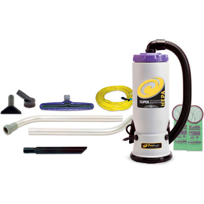 ProTeam® Super QuarterVac HEPA Backpack Vacuum w/14" Floor Tool, Wand Kit