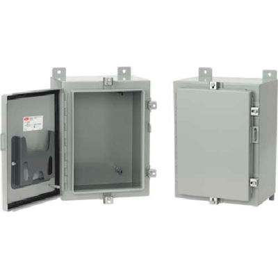Hoffman A30H24CLP Wall Mount, Type 4 Encl, 30.00x24.00x10.00, Steel/Gray