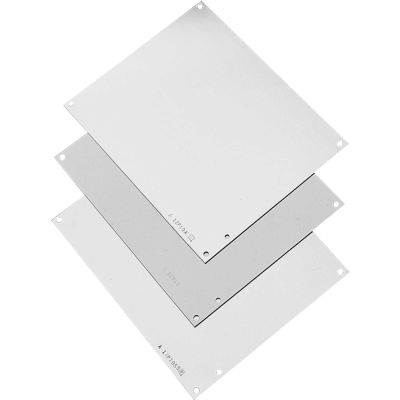 Hoffman A6P6, Panel, Junction Box, 4.88x4.88, Fits 6x6, Steel/White