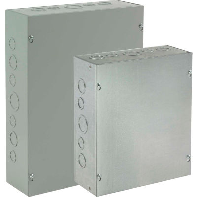 Hoffman ASE12X12X6NK, Pull Box, Screw Cover, 12.00X12.00X6.00, Steel/Gray