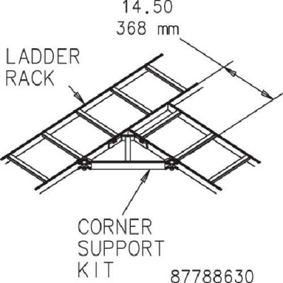 Hoffman LCSKB Corner Support BRKT, Steel/Black