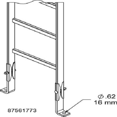 Hoffman LFK Ladder Rack, Foot Kit, Steel/Zinc